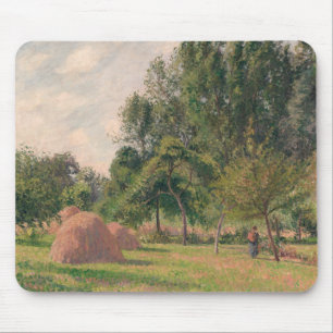 Camille Pissarro - Haystacks, Morning, Eragny Mouse Mat