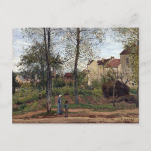Camille Pissarro Houses at Bougival (Autumn) Postcard