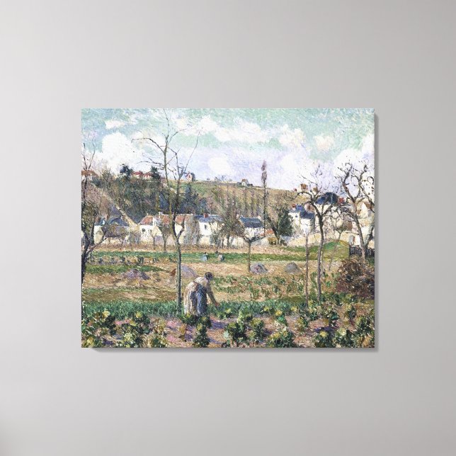 Camille Pissarro Maubuissons garden Pontoise Canvas Print (Front)