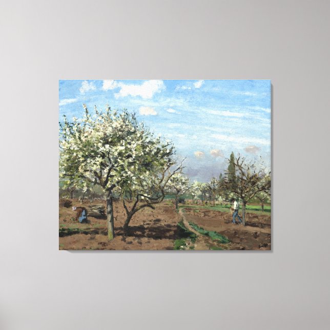 Camille Pissarro Orchard in Bloom Louveciennes Canvas Print (Front)