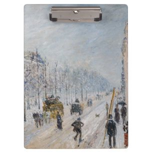 Camille Pissarro - Outer Boulevards, Snow Effect Clipboard