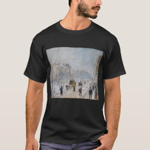 Camille Pissarro - Outer Boulevards, Snow Effect T-Shirt