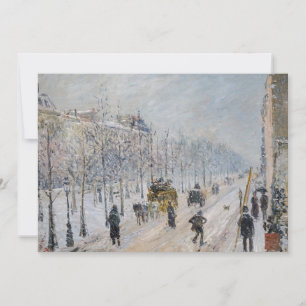 Camille Pissarro - Outer Boulevards, Snow Effect Thank You Card