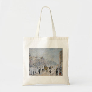 Camille Pissarro - Outer Boulevards, Snow Effect Tote Bag