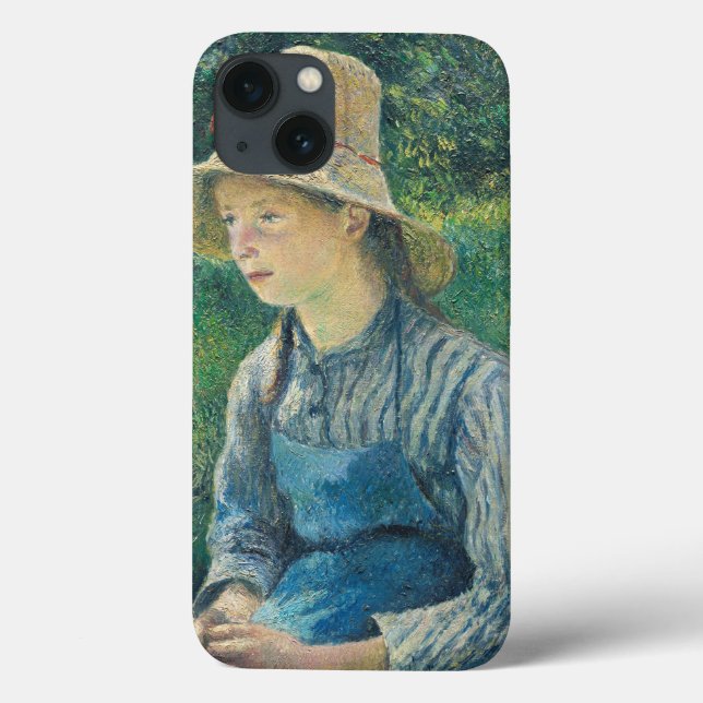 Camille Pissarro | Peasant Girl with a Straw Hat,  Case-Mate iPhone Case (Back)