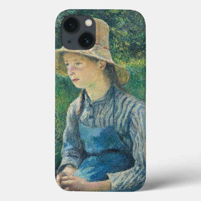 Camille Pissarro | Peasant Girl with a Straw Hat,  Case-Mate iPhone Case (Back)