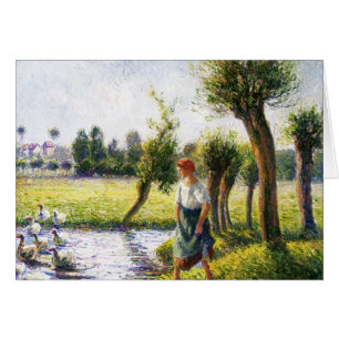 Camille Pissarro- Peasant Woman Watching the Geese