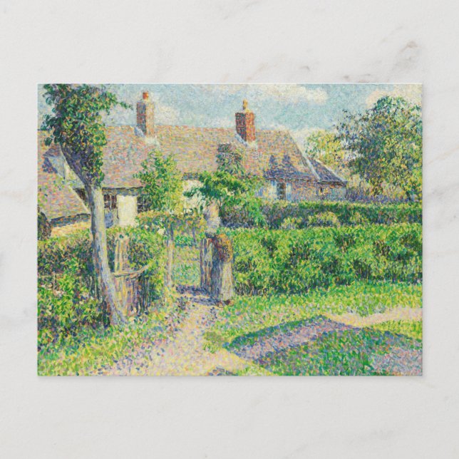 Camille Pissarro - Peasants' houses, Eragny Postcard (Front)