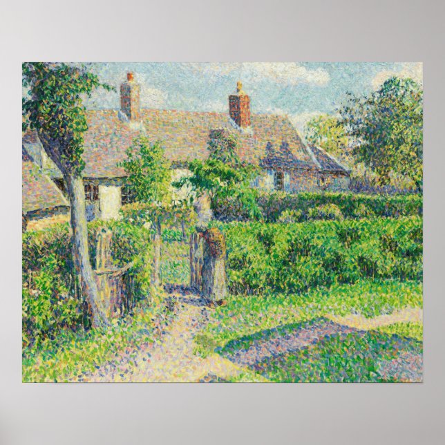 Camille Pissarro - Peasants' houses, Eragny Poster (Front)