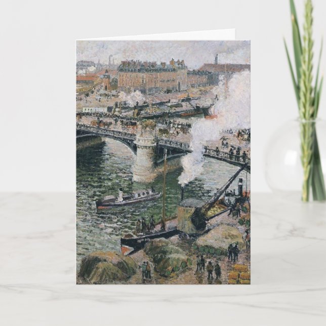 Camille Pissarro Pont Boieldieu in Rouen Painting Card (Front)