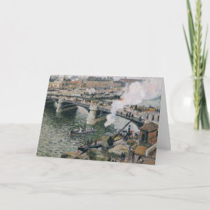 Camille Pissarro Pont Boieldieu in Rouen Painting Card