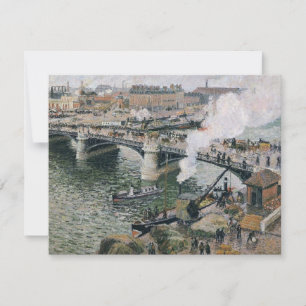 Camille Pissarro Pont Boieldieu in Rouen Painting Card