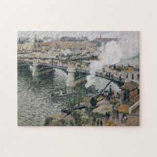 Camille Pissarro Pont Boieldieu in Rouen Painting Jigsaw Puzzle