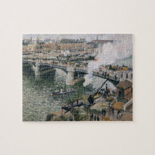 Camille Pissarro Pont Boieldieu in Rouen Painting Jigsaw Puzzle