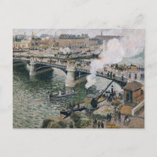 Camille Pissarro Pont Boieldieu in Rouen Painting Postcard