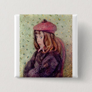 Camille Pissarro - Portrait Felix 1881 Oil Canvas 15 Cm Square Badge
