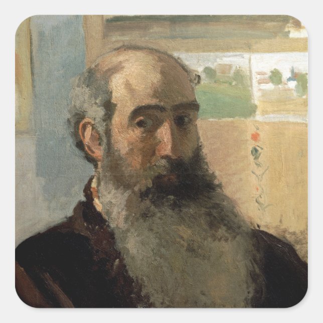 Camille Pissarro | Self Portrait, 1873 Square Sticker (Front)
