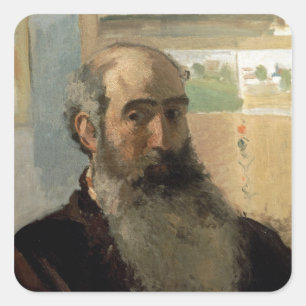 Camille Pissarro   Self Portrait, 1873 Square Sticker