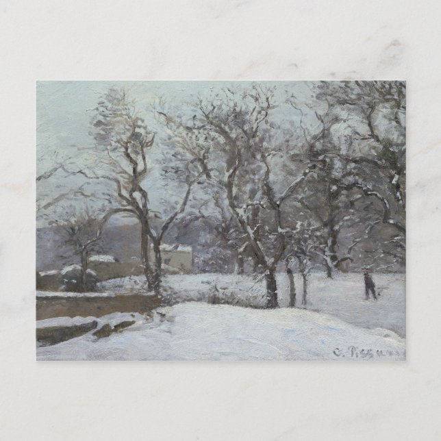 Camille Pissarro - Snow at Louveciennes Postcard (Front)