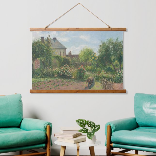 Camille Pissarro The Artist's Garden At Eragny Art Hanging Tapestry (Living Room)