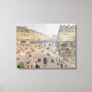 Camille Pissarro The Avenue de L'Opera, Paris Canvas Print