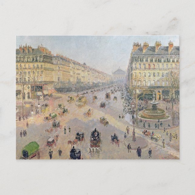 Camille Pissarro | The Avenue de L'Opera, Paris Postcard (Front)