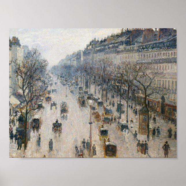 Camille Pissarro - The Boulevard Montmartre Poster (Front)