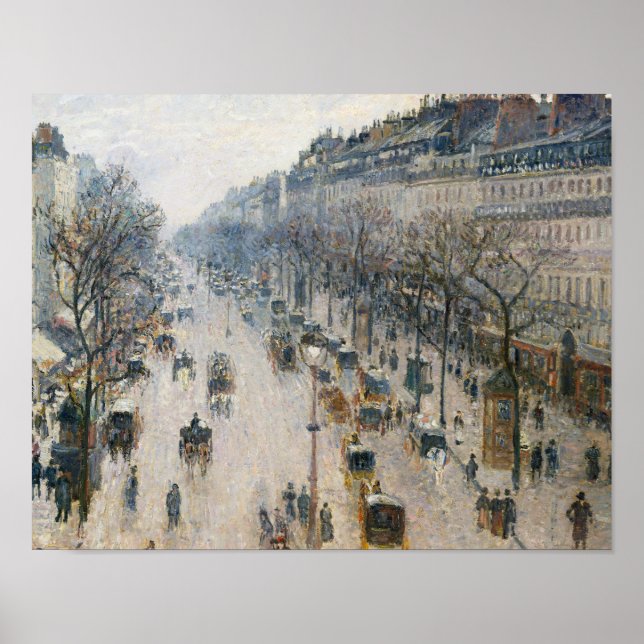 Camille Pissarro - The Boulevard Montmartre Poster (Front)