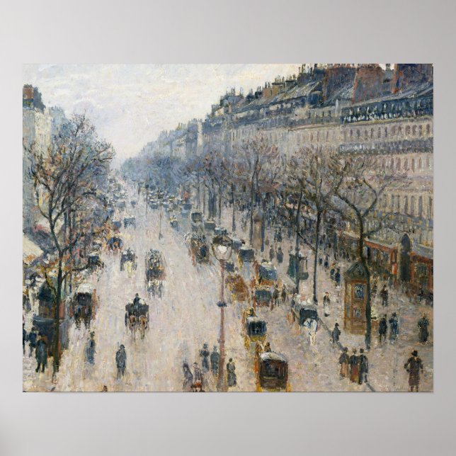 Camille Pissarro - The Boulevard Montmartre Poster (Front)