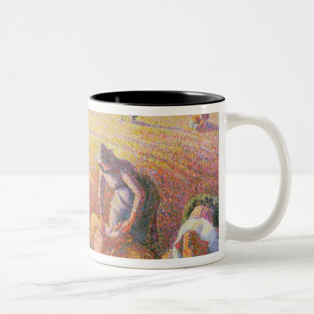 Camille Pissarro | The Gleaners, 1889 Two-Tone Coffee Mug (Right)