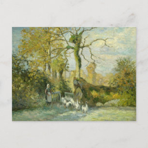 Camille Pissarro - The Goose Girl at Montfoucault Postcard