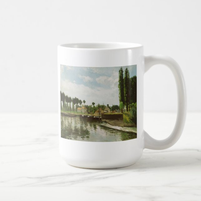 Camille Pissarro | The Lock at Pontoise Coffee Mug (Right)