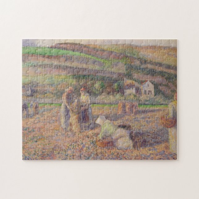 Camille Pissarro | The Potato Harvest Jigsaw Puzzle (Horizontal)