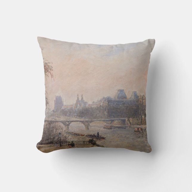Camille Pissarro - The Seine and the Louvre Cushion (Front)