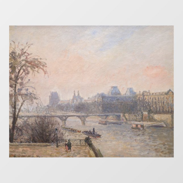 Camille Pissarro - The Seine and the Louvre Window Cling (Sheet)