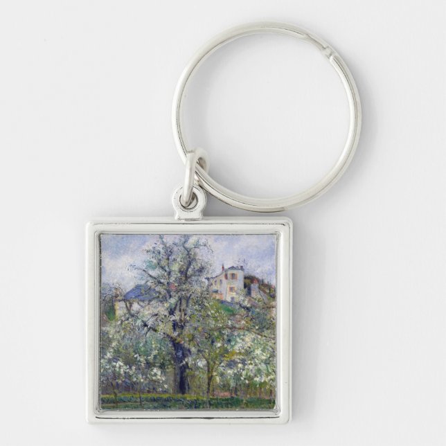 Camille Pissarro | The Vegetable Garden with Trees Key Ring (Front)