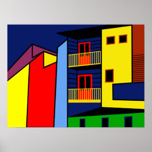 Caminito in Boca, a neighbourhood of Buenos Aires Poster