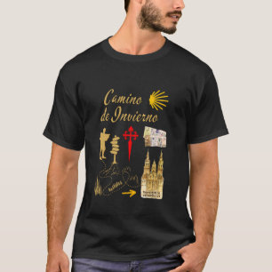 Camino de Invierno Santiago de Compostela Symbols T-Shirt