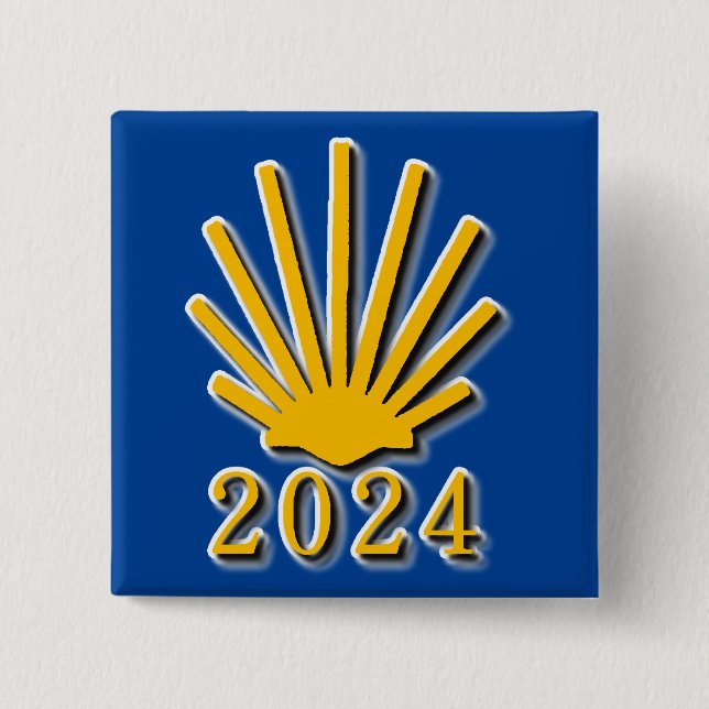 Camino de Santiago 2024 15 Cm Square Badge (Front)
