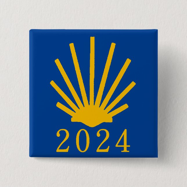 Camino de Santiago 2024 15 Cm Square Badge (Front)
