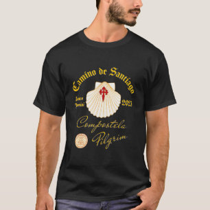 Camino De Santiago Anno Domini 2023 Shell Front An T-Shirt
