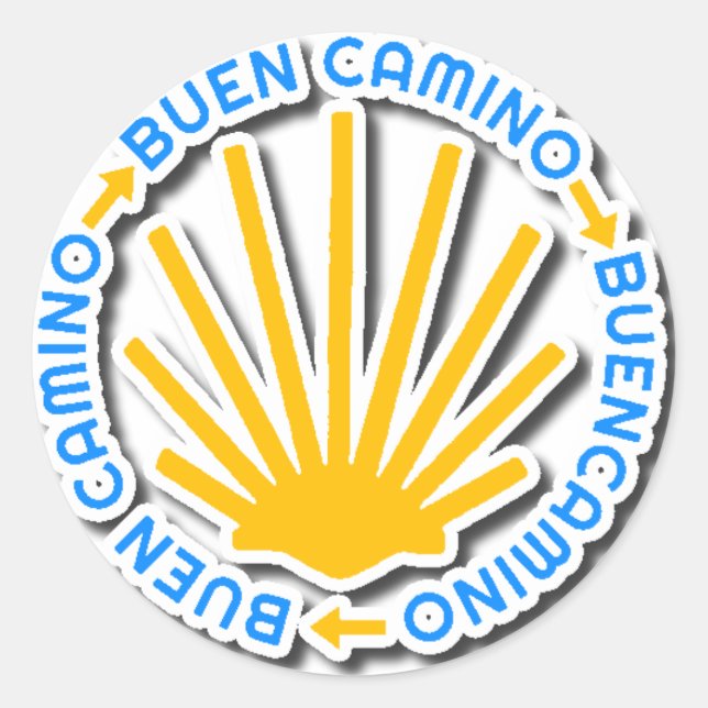 Camino de Santiago Buen Camino Classic Round Sticker (Front)
