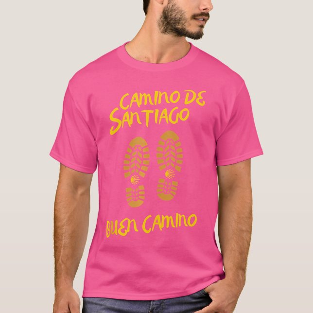 Camino De Santiago Buen Camino Hiking Boots Souven T-Shirt (Front)