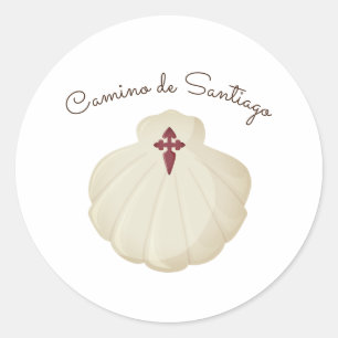 Camino de Santiago Classic Round Sticker