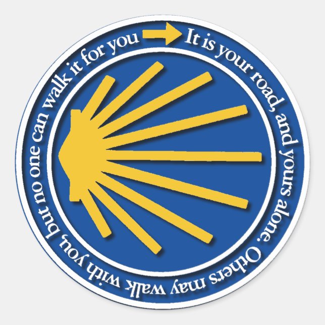 Camino de Santiago Classic Round Sticker (Front)
