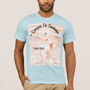 Camino de Santiago Compass – Psalm 16:11 Christian T-Shirt
