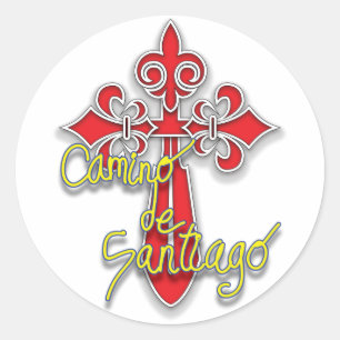 Camino de Santiago Cross Classic Round Sticker