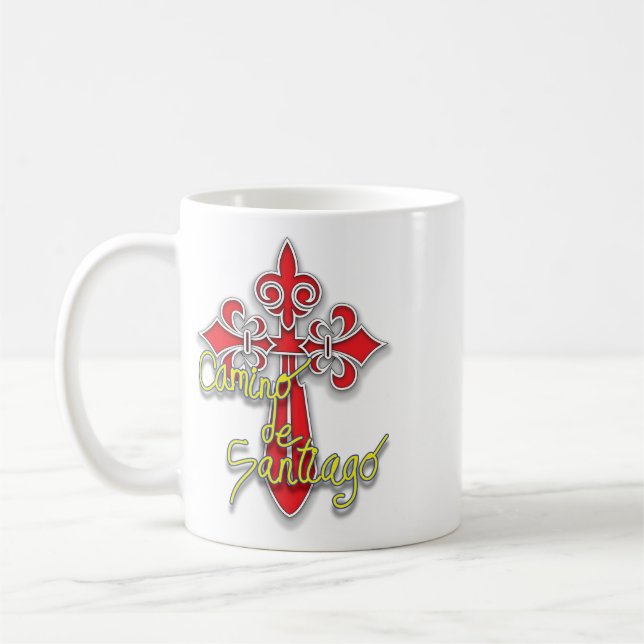 Camino de Santiago Cross Coffee Mug (Left)