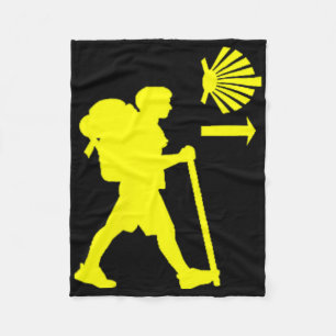 Camino De Santiago De Compostela Spain Pilgrim Hik Fleece Blanket