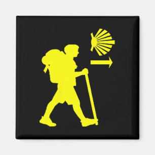 Camino De Santiago De Compostela Spain Pilgrim Hik Magnet